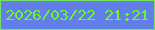 文字の大きさ：3、枠の色：78e260、背景の色：627ee8、文字の色：6bf72a 無料ブログパーツのブログ時計
