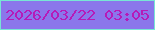 文字の大きさ：4、枠の色：78e5d5、背景の色：8b76eb、文字の色：b61ab8 無料ブログパーツのブログ時計