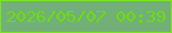 文字の大きさ：5、枠の色：78e71e、背景の色：72b077、文字の色：6cdd10 無料ブログパーツのブログ時計