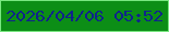 文字の大きさ：1、枠の色：78e780、背景の色：0c8e16、文字の色：0f248b 無料ブログパーツのブログ時計