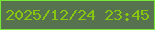 文字の大きさ：1、枠の色：78e838、背景の色：56724e、文字の色：88c70f 無料ブログパーツのブログ時計