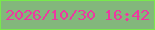 文字の大きさ：1、枠の色：78e94c、背景の色：83b77c、文字の色：ec39a0 無料ブログパーツのブログ時計