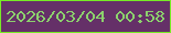 文字の大きさ：1、枠の色：78eb25、背景の色：653068、文字の色：8cd16d 無料ブログパーツのブログ時計