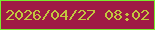 文字の大きさ：3、枠の色：78eb2f、背景の色：9f1a45、文字の色：c2c63f 無料ブログパーツのブログ時計
