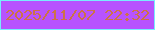 文字の大きさ：2、枠の色：78ecfd、背景の色：b753fe、文字の色：cc7248 無料ブログパーツのブログ時計