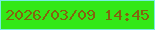 文字の大きさ：2、枠の色：78eee3、背景の色：33e818、文字の色：83630f 無料ブログパーツのブログ時計