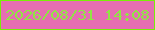 文字の大きさ：1、枠の色：78ef07、背景の色：e56eb2、文字の色：8fe644 無料ブログパーツのブログ時計