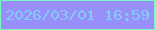 文字の大きさ：1、枠の色：78f9c4、背景の色：998ffa、文字の色：81cdf6 無料ブログパーツのブログ時計