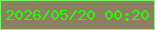 文字の大きさ：5、枠の色：78fa64、背景の色：8c7f62、文字の色：2df909 無料ブログパーツのブログ時計
