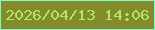文字の大きさ：5、枠の色：78fcc8、背景の色：848b2c、文字の色：b2e764 無料ブログパーツのブログ時計