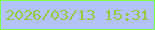 文字の大きさ：4、枠の色：78fd51、背景の色：b4c3f7、文字の色：95ca44 無料ブログパーツのブログ時計