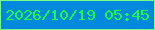 文字の大きさ：5、枠の色：78fe84、背景の色：018add、文字の色：15fd3e 無料ブログパーツのブログ時計