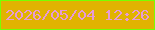 文字の大きさ：5、枠の色：78ff01、背景の色：e1b301、文字の色：e69bd7 無料ブログパーツのブログ時計