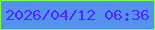 文字の大きさ：5、枠の色：78ff44、背景の色：5492ed、文字の色：492bfe 無料ブログパーツのブログ時計