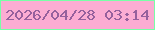 文字の大きさ：2、枠の色：78ffa7、背景の色：fbacd3、文字の色：96609d 無料ブログパーツのブログ時計