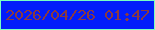 文字の大きさ：3、枠の色：78ffc1、背景の色：021cfa、文字の色：8a3a41 無料ブログパーツのブログ時計