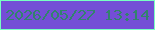 文字の大きさ：2、枠の色：78ffc2、背景の色：744ed6、文字の色：32836d 無料ブログパーツのブログ時計