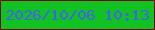 文字の大きさ：5、枠の色：790402、背景の色：11c322、文字の色：4363ec 無料ブログパーツのブログ時計