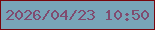 文字の大きさ：2、枠の色：79060d、背景の色：78a5b9、文字の色：804b6f 無料ブログパーツのブログ時計