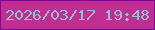 文字の大きさ：4、枠の色：790694、背景の色：c12e93、文字の色：94bfcd 無料ブログパーツのブログ時計