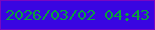 文字の大きさ：4、枠の色：7906c1、背景の色：3905e1、文字の色：09a13c 無料ブログパーツのブログ時計