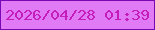 文字の大きさ：3、枠の色：7907b3、背景の色：e07bf5、文字の色：c51dbb 無料ブログパーツのブログ時計