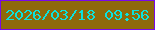 文字の大きさ：5、枠の色：7909e9、背景の色：8e690b、文字の色：0ae2df 無料ブログパーツのブログ時計