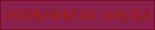 文字の大きさ：1、枠の色：790b22、背景の色：8a204e、文字の色：a11d02 無料ブログパーツのブログ時計