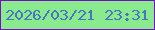 文字の大きさ：5、枠の色：790dc7、背景の色：89ea8e、文字の色：4974bf 無料ブログパーツのブログ時計
