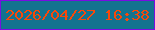 文字の大きさ：5、枠の色：790de1、背景の色：13738f、文字の色：f94808 無料ブログパーツのブログ時計