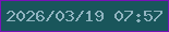 文字の大きさ：5、枠の色：7911b7、背景の色：19565b、文字の色：90b4c0 無料ブログパーツのブログ時計