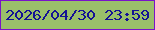 文字の大きさ：2、枠の色：7913c9、背景の色：9abf6a、文字の色：141194 無料ブログパーツのブログ時計