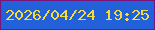 文字の大きさ：1、枠の色：791479、背景の色：2361db、文字の色：f5db3b 無料ブログパーツのブログ時計