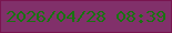 文字の大きさ：2、枠の色：791550、背景の色：81306a、文字の色：187311 無料ブログパーツのブログ時計