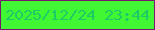 文字の大きさ：1、枠の色：79166e、背景の色：41f632、文字の色：1bcb66 無料ブログパーツのブログ時計