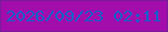 文字の大きさ：5、枠の色：791c9b、背景の色：a20dac、文字の色：1361cb 無料ブログパーツのブログ時計