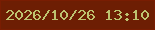文字の大きさ：3、枠の色：791d02、背景の色：6d1e03、文字の色：bec370 無料ブログパーツのブログ時計