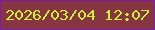 文字の大きさ：1、枠の色：791daf、背景の色：873540、文字の色：cbf038 無料ブログパーツのブログ時計