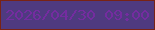 文字の大きさ：1、枠の色：792315、背景の色：4f3a80、文字の色：742ca0 無料ブログパーツのブログ時計