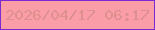文字の大きさ：3、枠の色：7929d1、背景の色：fb9da7、文字の色：dd908d 無料ブログパーツのブログ時計