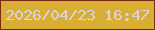 文字の大きさ：5、枠の色：792a15、背景の色：d8af32、文字の色：d9d3e3 無料ブログパーツのブログ時計