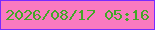文字の大きさ：4、枠の色：792aff、背景の色：fa7ac0、文字の色：43a727 無料ブログパーツのブログ時計