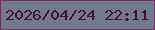 文字の大きさ：5、枠の色：792c68、背景の色：717b8c、文字の色：470f33 無料ブログパーツのブログ時計