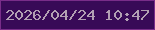 文字の大きさ：2、枠の色：792d89、背景の色：380a57、文字の色：b2a0b3 無料ブログパーツのブログ時計