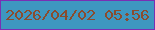 文字の大きさ：5、枠の色：792fb4、背景の色：3e97c0、文字の色：8a4c2e 無料ブログパーツのブログ時計