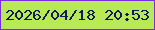 文字の大きさ：5、枠の色：792fdd、背景の色：bae958、文字の色：0a1e54 無料ブログパーツのブログ時計
