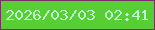 文字の大きさ：4、枠の色：793168、背景の色：57ce34、文字の色：bff7ce 無料ブログパーツのブログ時計
