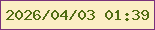 文字の大きさ：5、枠の色：79317b、背景の色：fbeec4、文字の色：506c12 無料ブログパーツのブログ時計