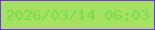文字の大きさ：1、枠の色：7931f1、背景の色：a5e264、文字の色：7ada4c 無料ブログパーツのブログ時計