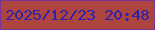 文字の大きさ：2、枠の色：793495、背景の色：ad443f、文字の色：3021ab 無料ブログパーツのブログ時計